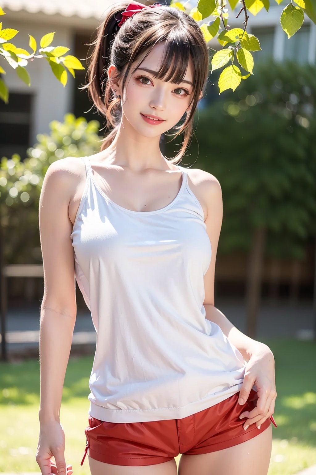 ポニテ３　ホットパンツ
