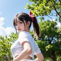 ポニテ３　ホットパンツ 4枚目