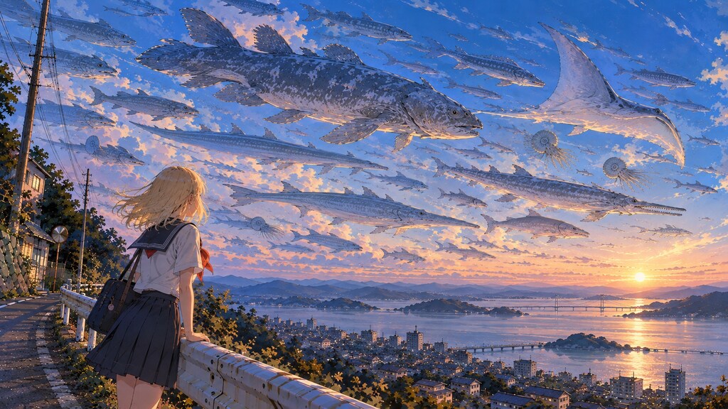 島の夕暮れ
