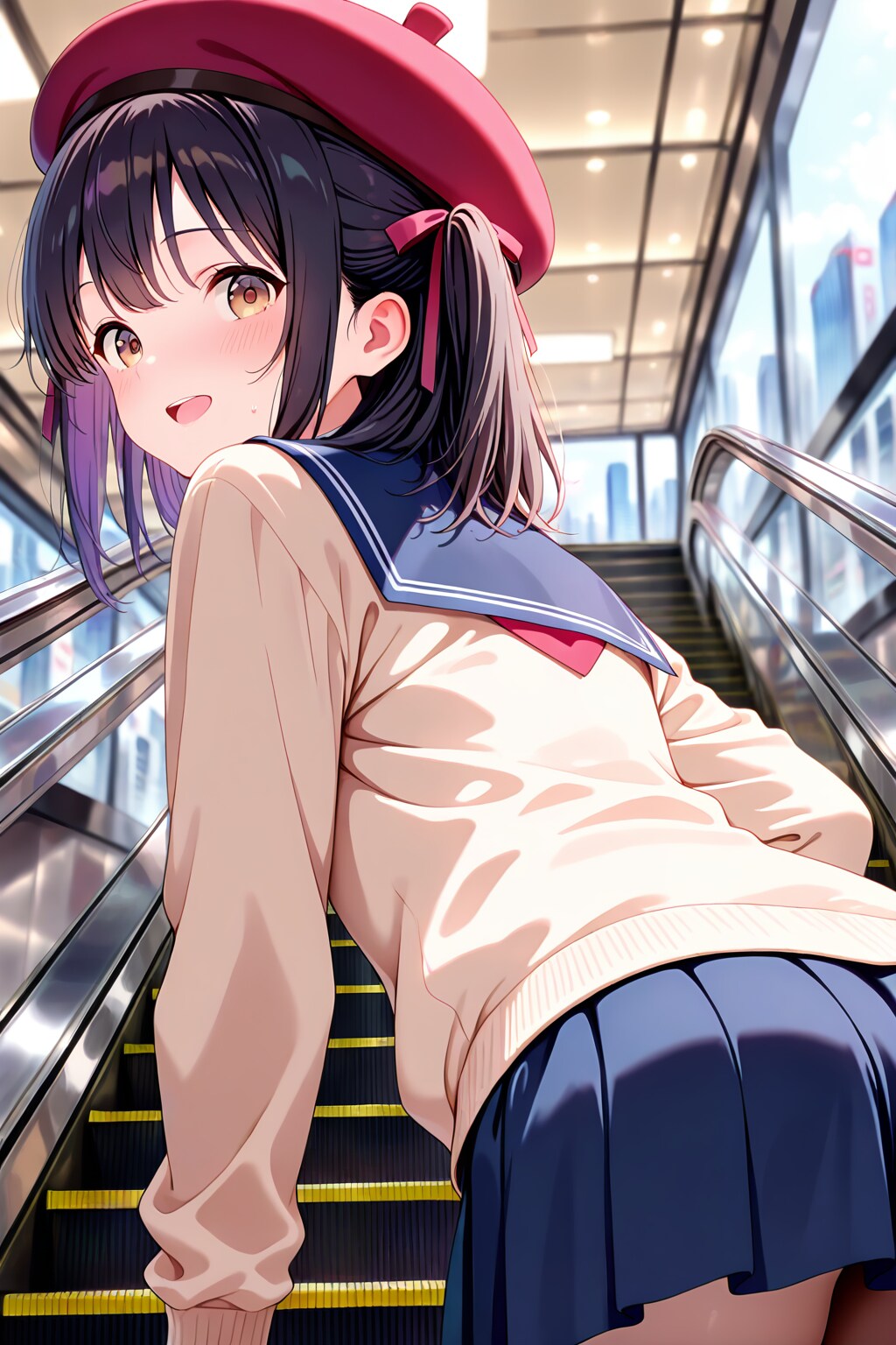 エスカレーター(HAPPY)(4) | の人気AIイラスト・グラビア