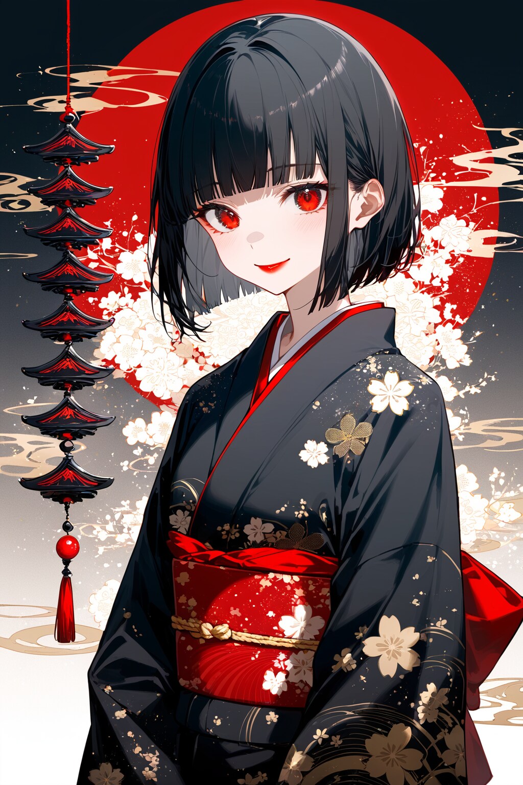 黒髪おかっぱの女の子　その４ | の人気AIイラスト・グラビア