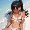 今年の夏はゴールドビキニで攻める♪ 9枚目