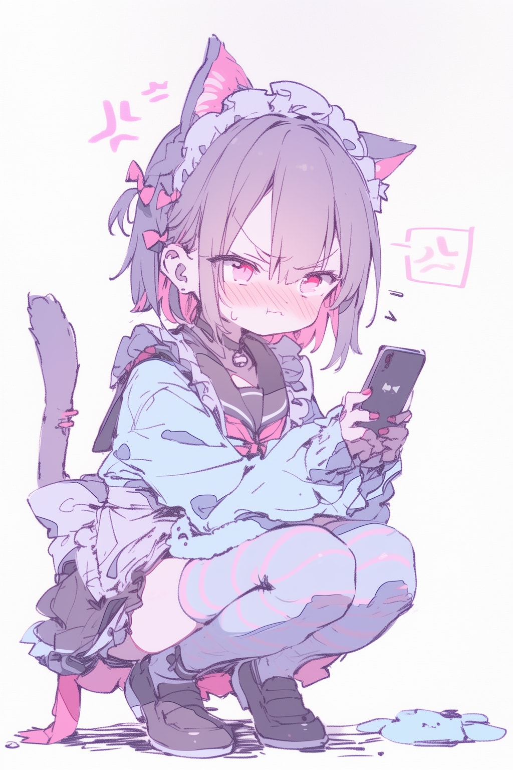 うむぅ～～💢彼ピから連絡こないぃ～～～！