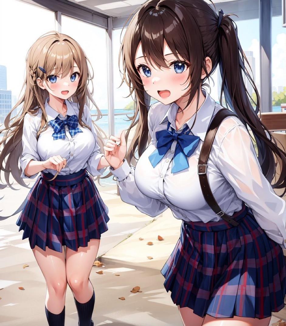 え？！いきなりどうしたの…？ (放課後の制服2girls)