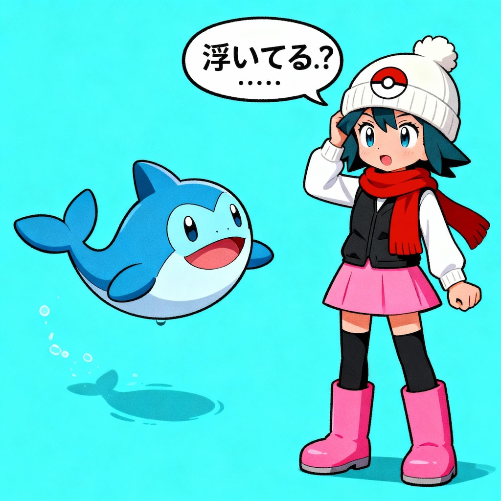 宙を泳ぐ水タイプ