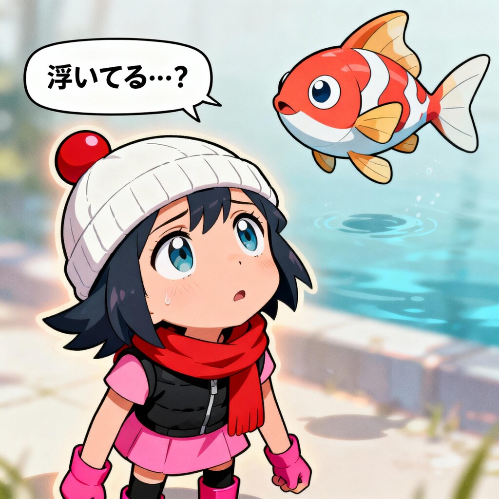 宙を泳ぐ水タイプ