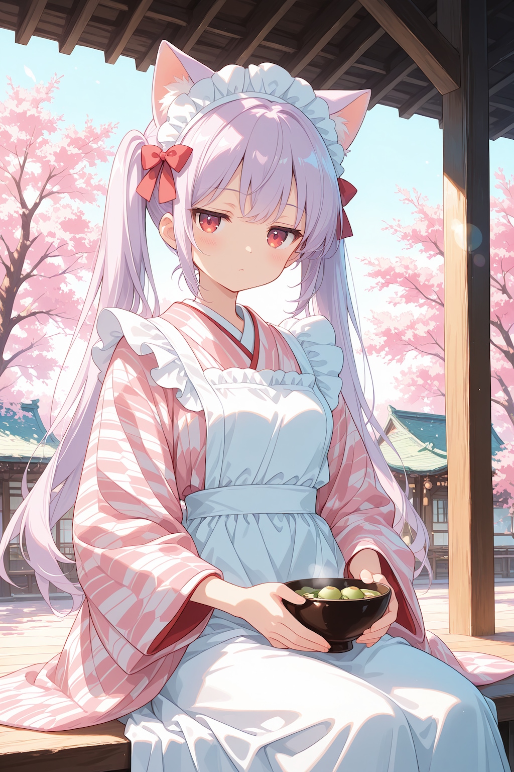 和メイド衣装のジト目ちゃん