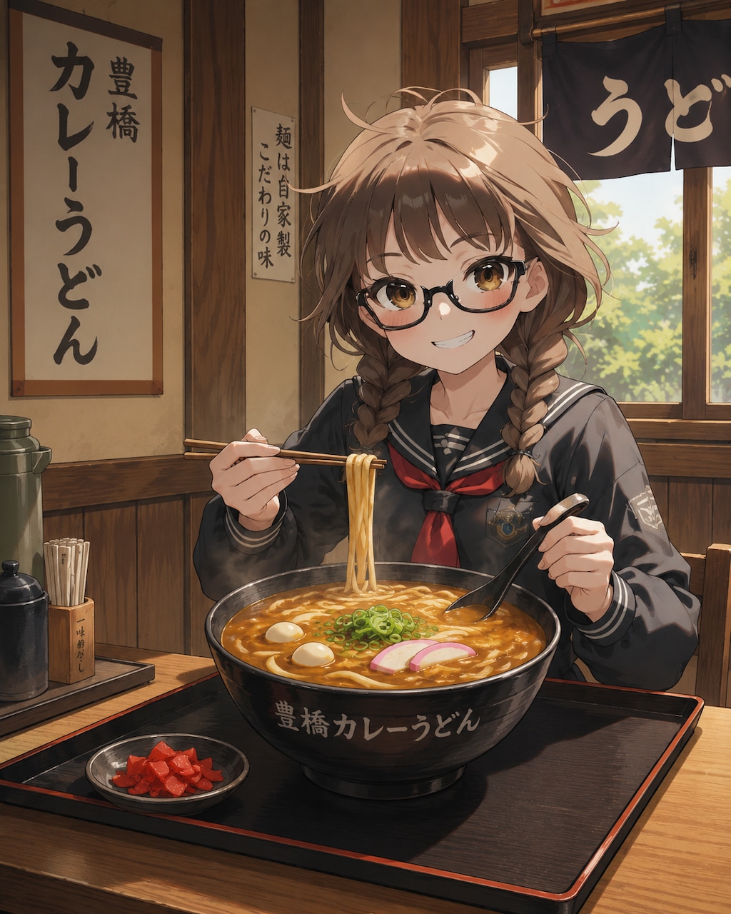 さきちゃん、豊橋カレーうどんを食すの巻