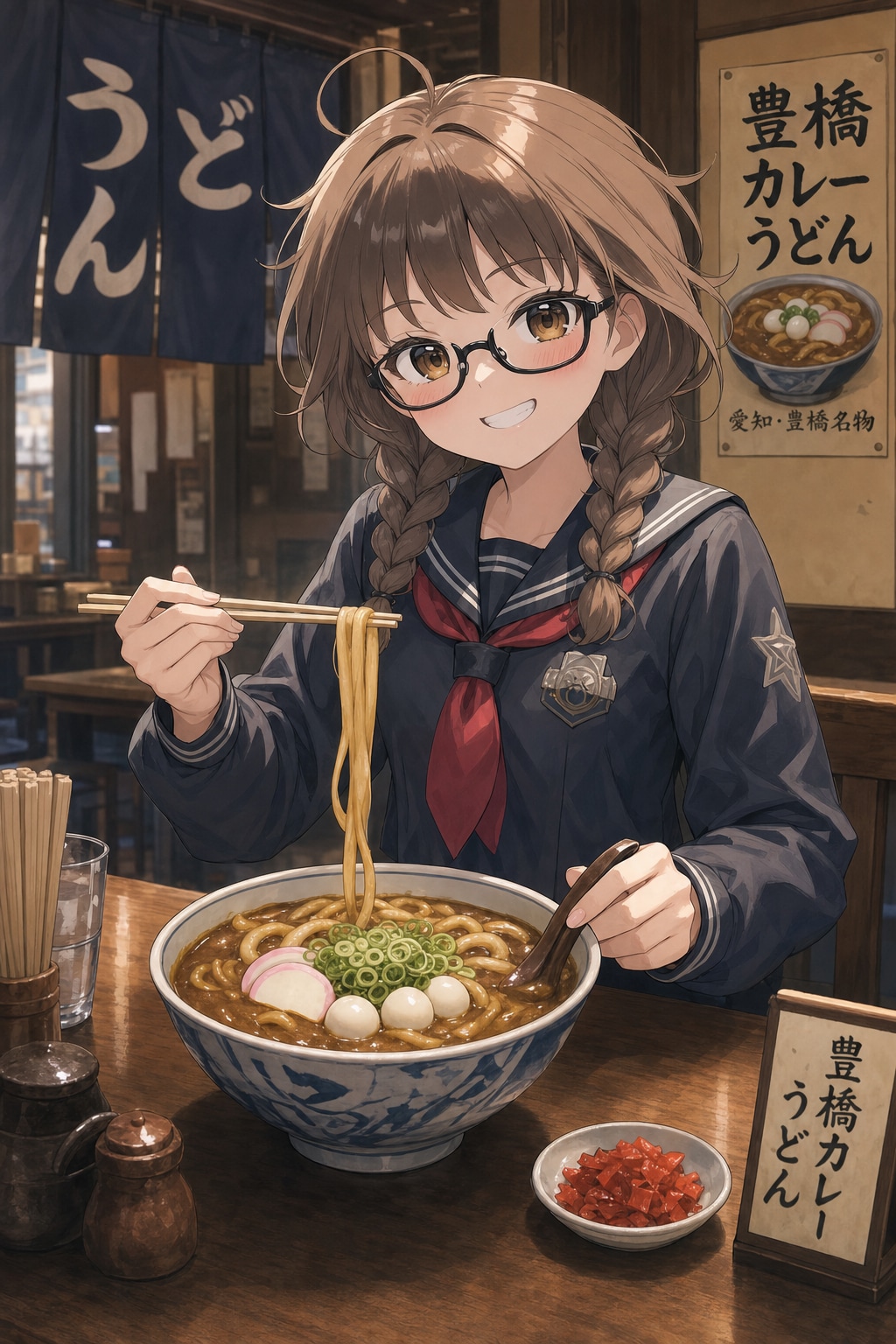 さきちゃん、豊橋カレーうどんを食すの巻