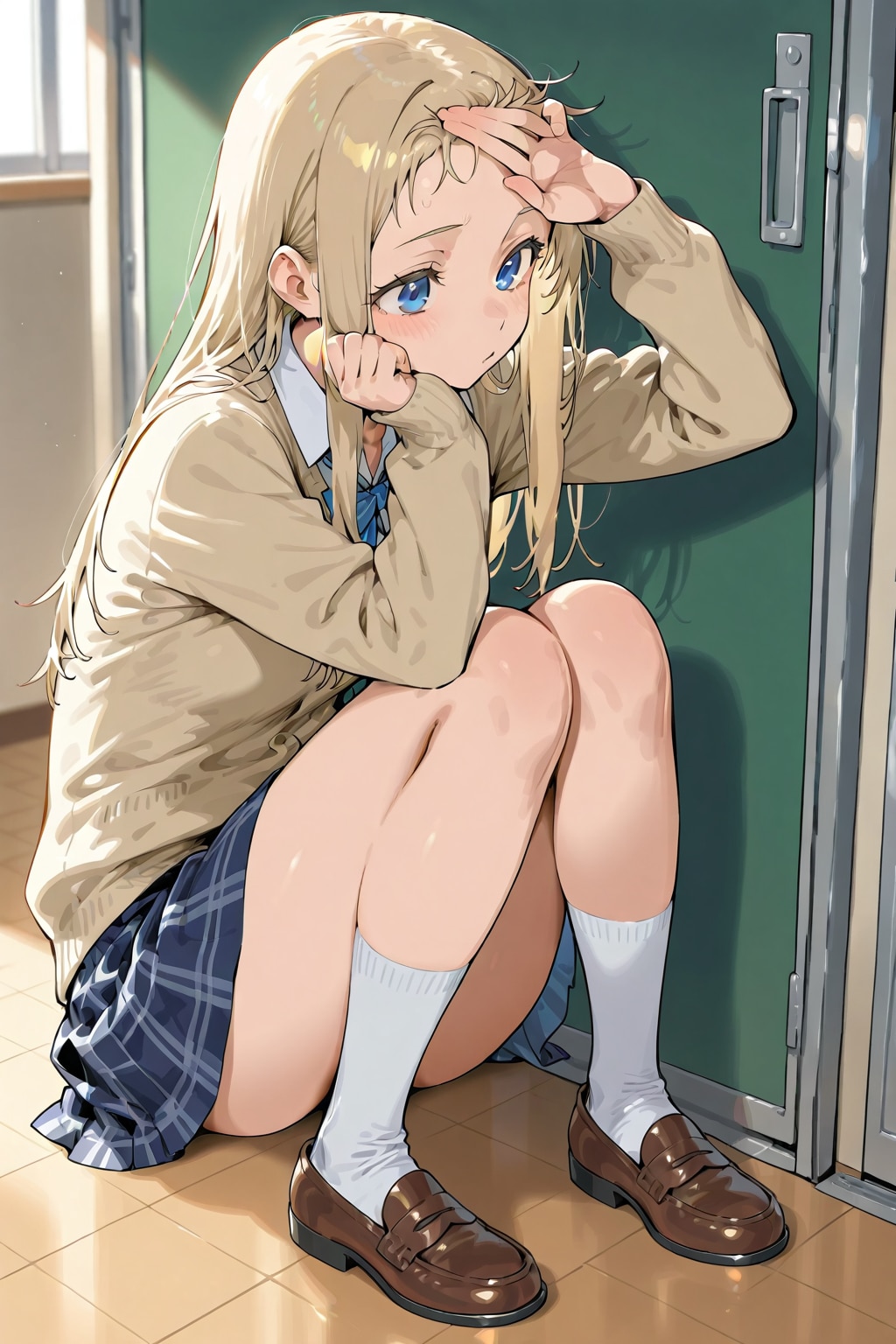 前髪切りすぎちゃった女の子