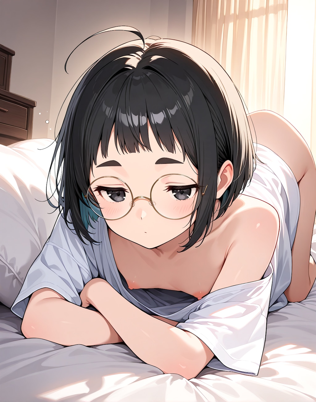 ぶかぶかシャツ vs まな板 R18