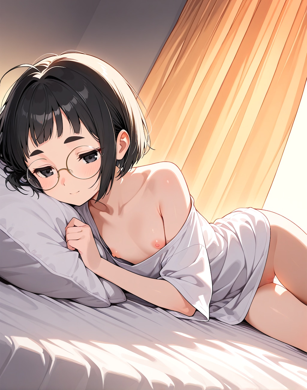 ぶかぶかシャツ vs まな板 R18