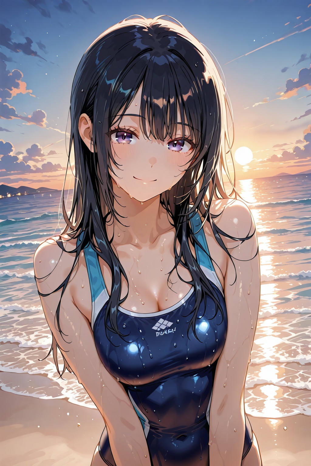 泳ぎ疲れて