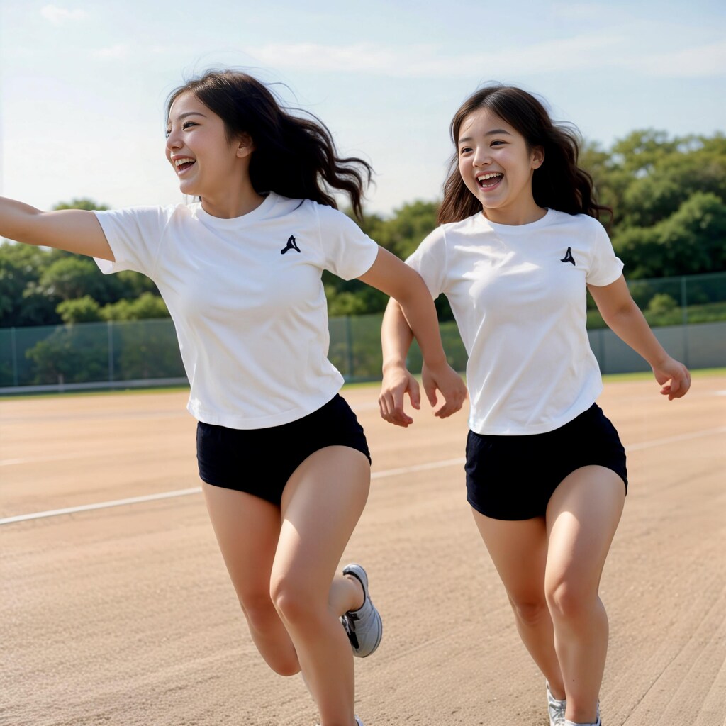 体操服ランニング娘たち