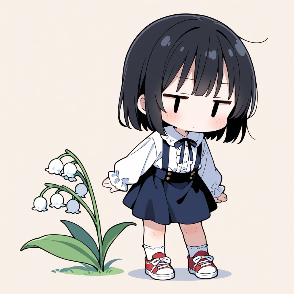 スズランを愛でる