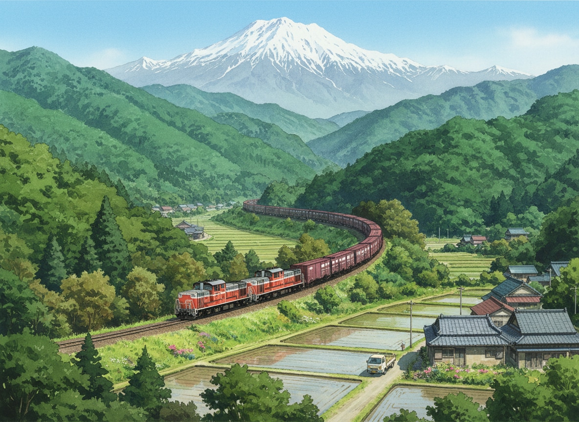 ローカル線の貨物列車 | の人気AIイラスト・グラビア