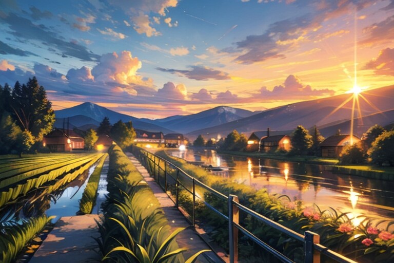 夏休みの夕暮れ