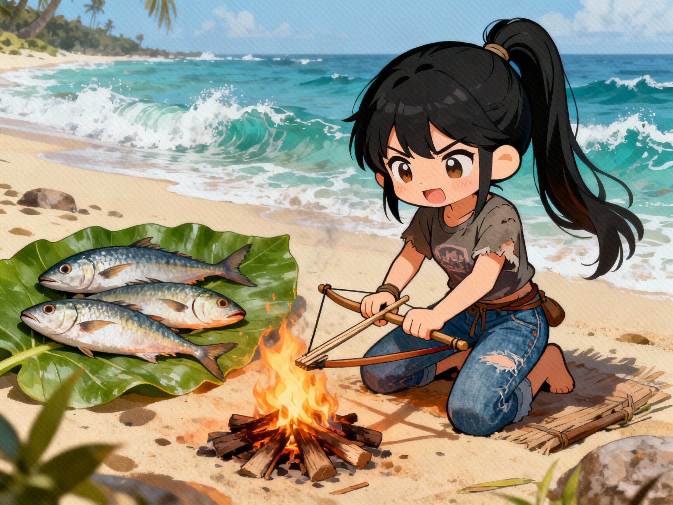 火をおこす | の人気AIイラスト・グラビア