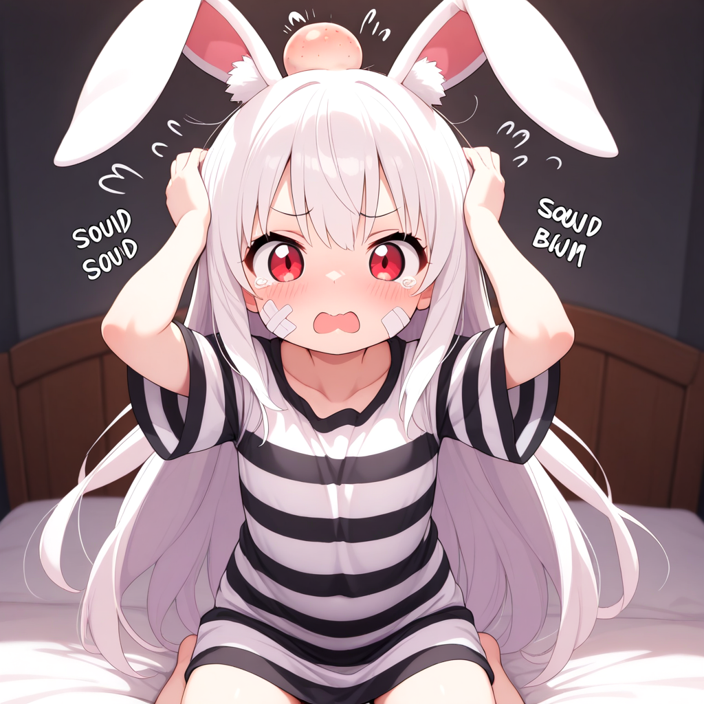 お灸を据えられたうさぎちゃん！！