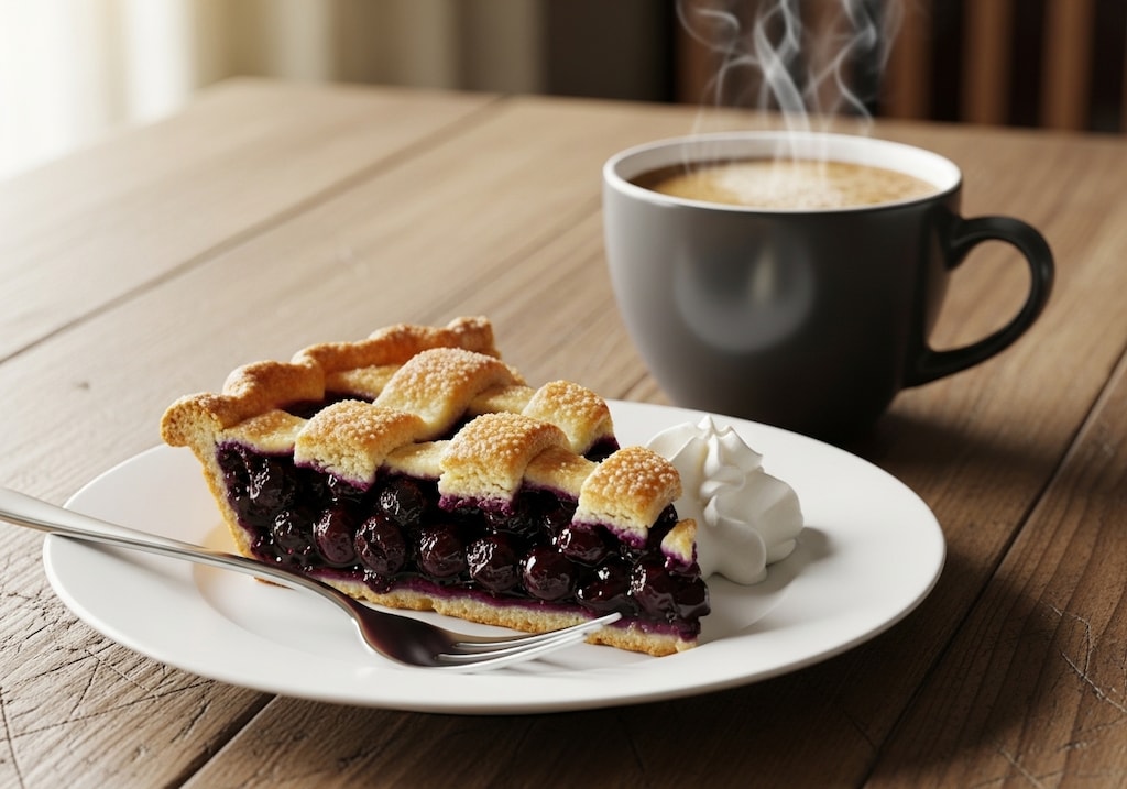 デザートのブルーベリーパイ