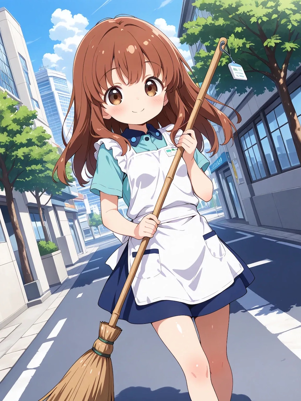 街のお掃除・かえでちゃん
