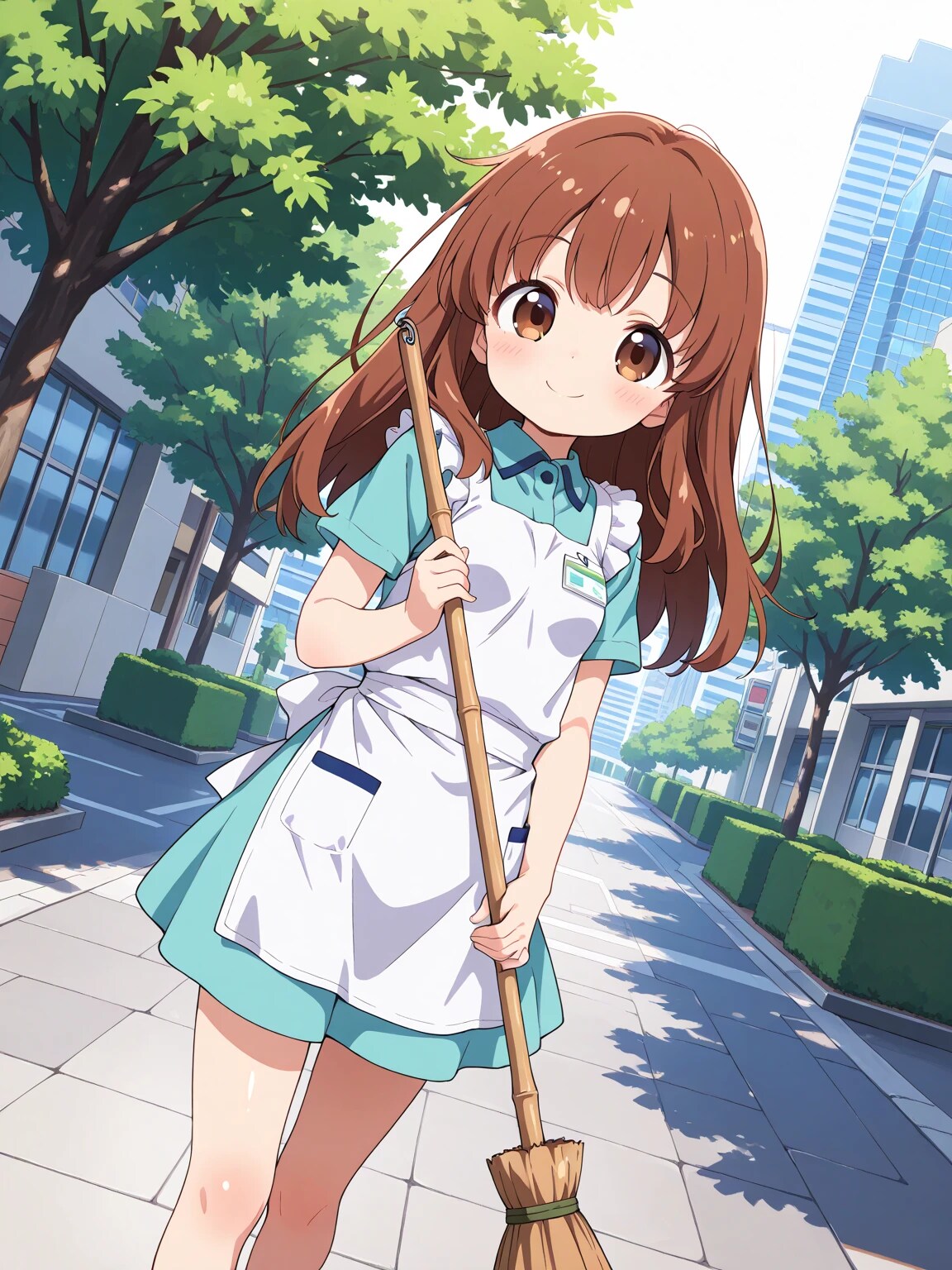 街のお掃除・かえでちゃん