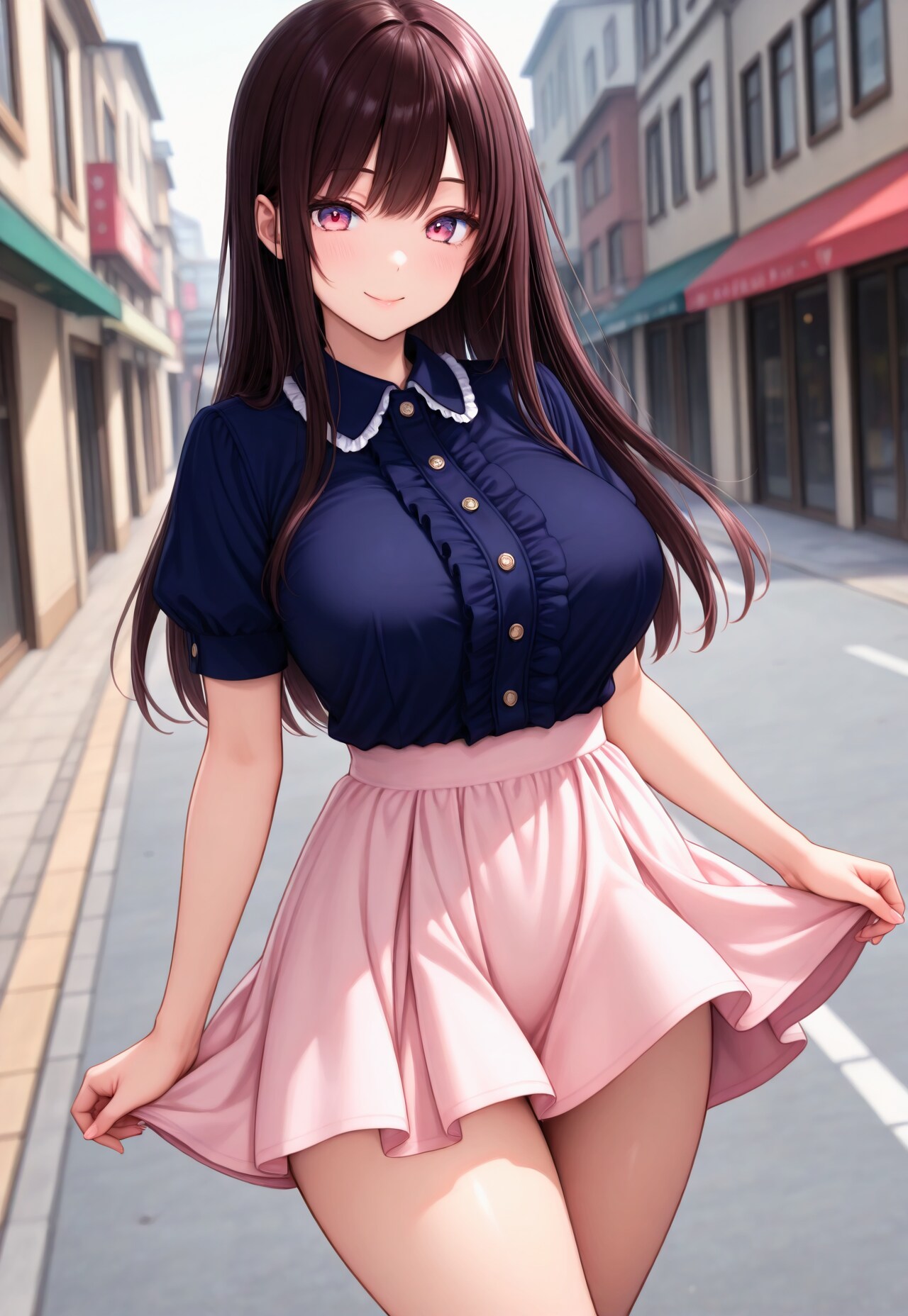 542（紺のブラウス）