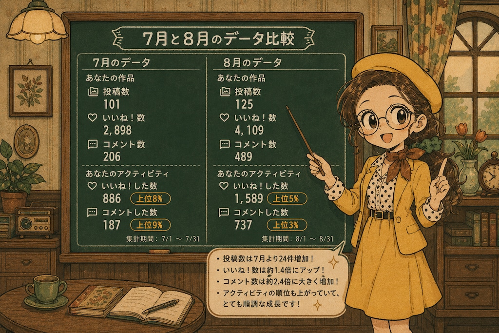 7-8月実績比較〜