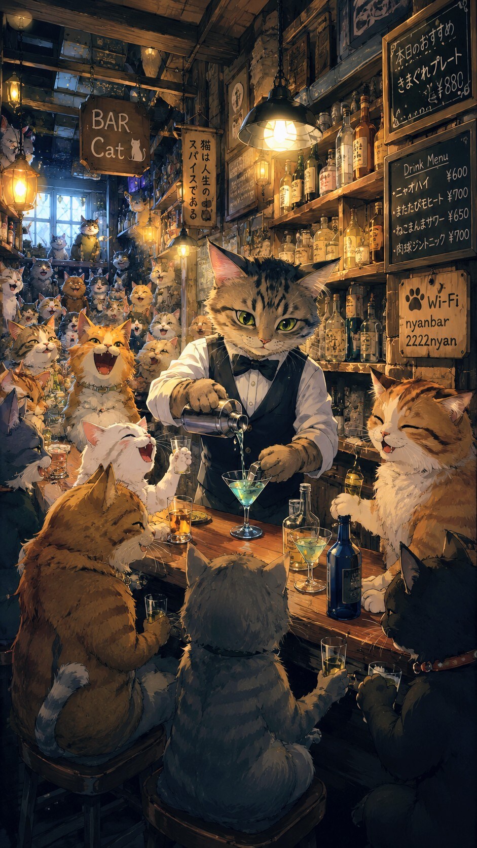 お客の絶えないBarCat😸