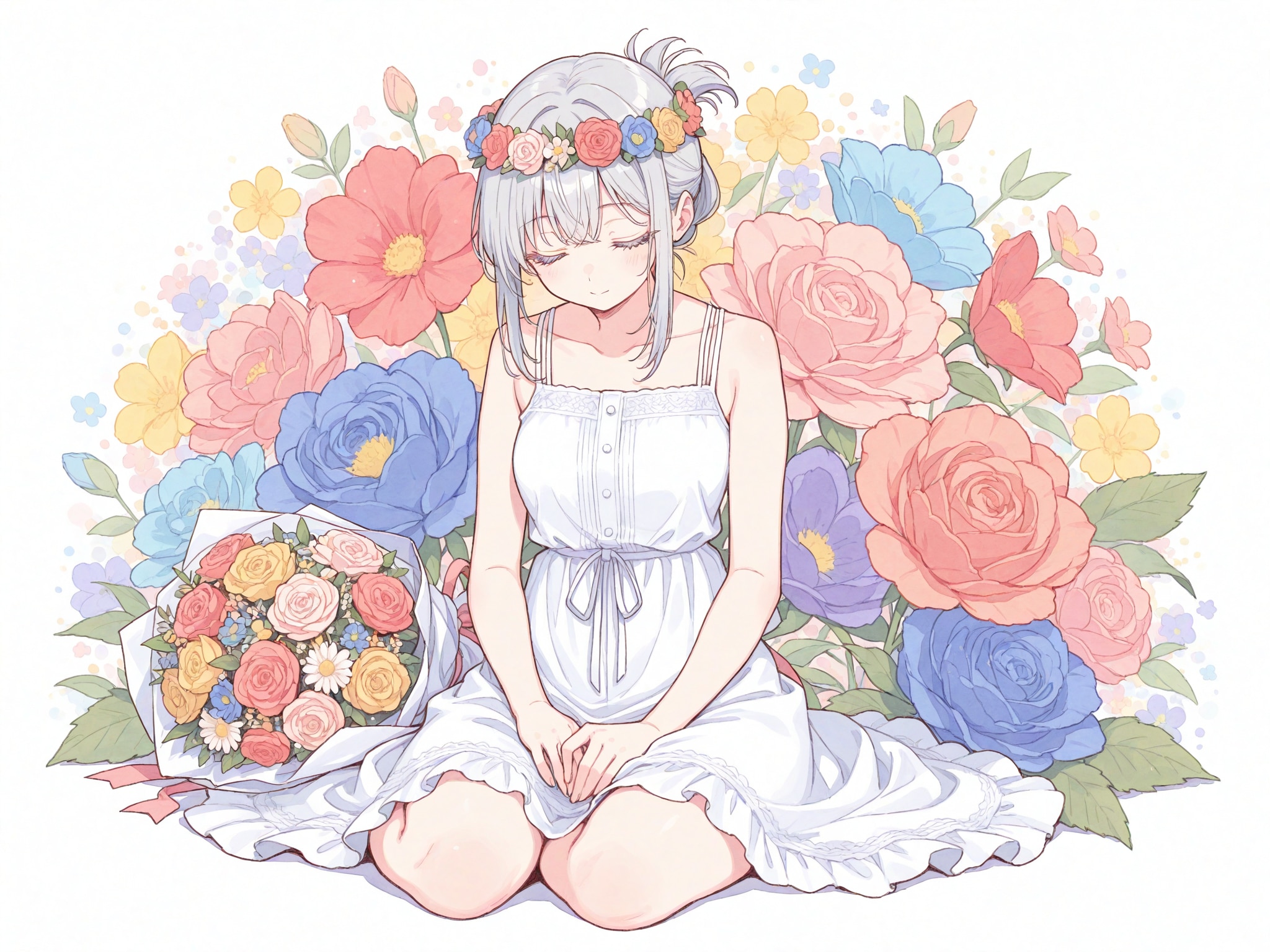 看板娘　flowers