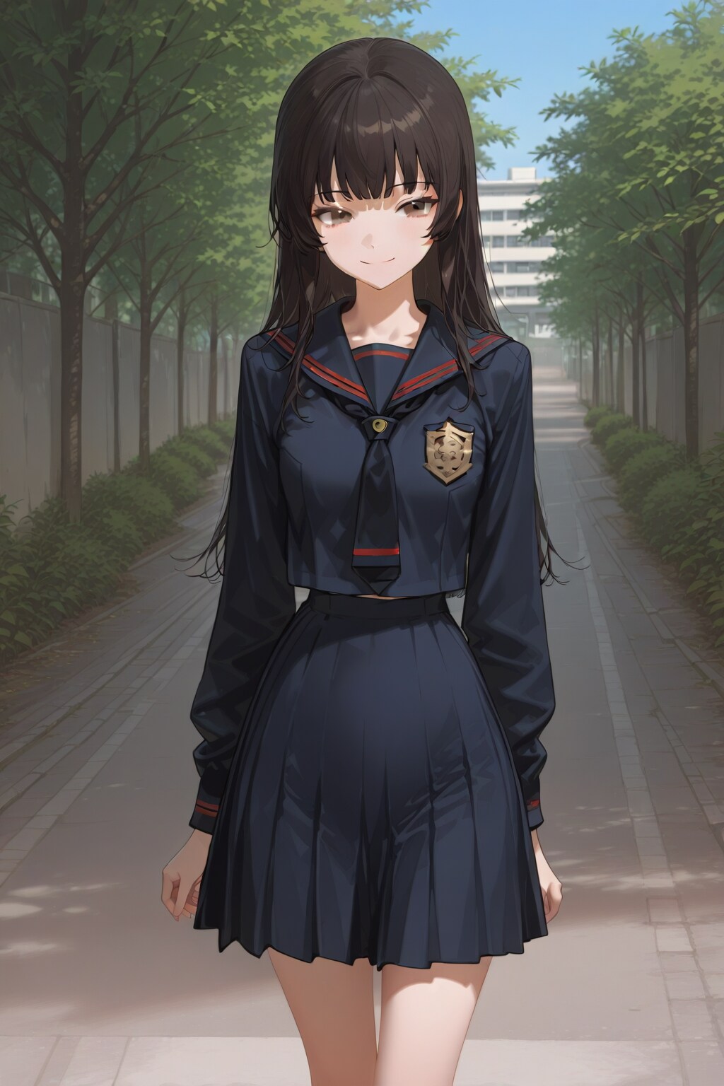 (色対策で上着、スカートそれぞれに色指定をした)セーラー服の　に追加しわすれていた画