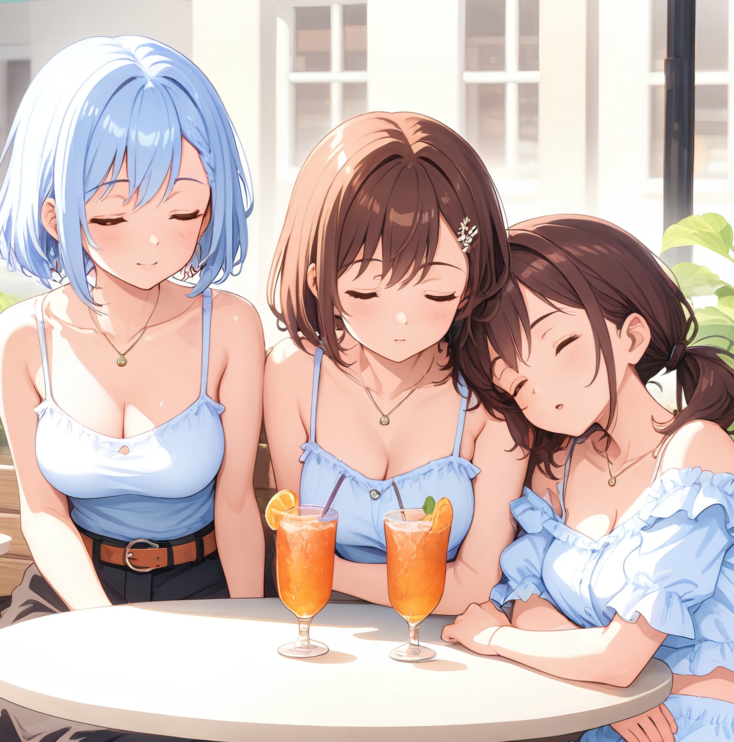 MOKA&LARIMAR姉妹の居眠り 2 | の人気AIイラスト・グラビア