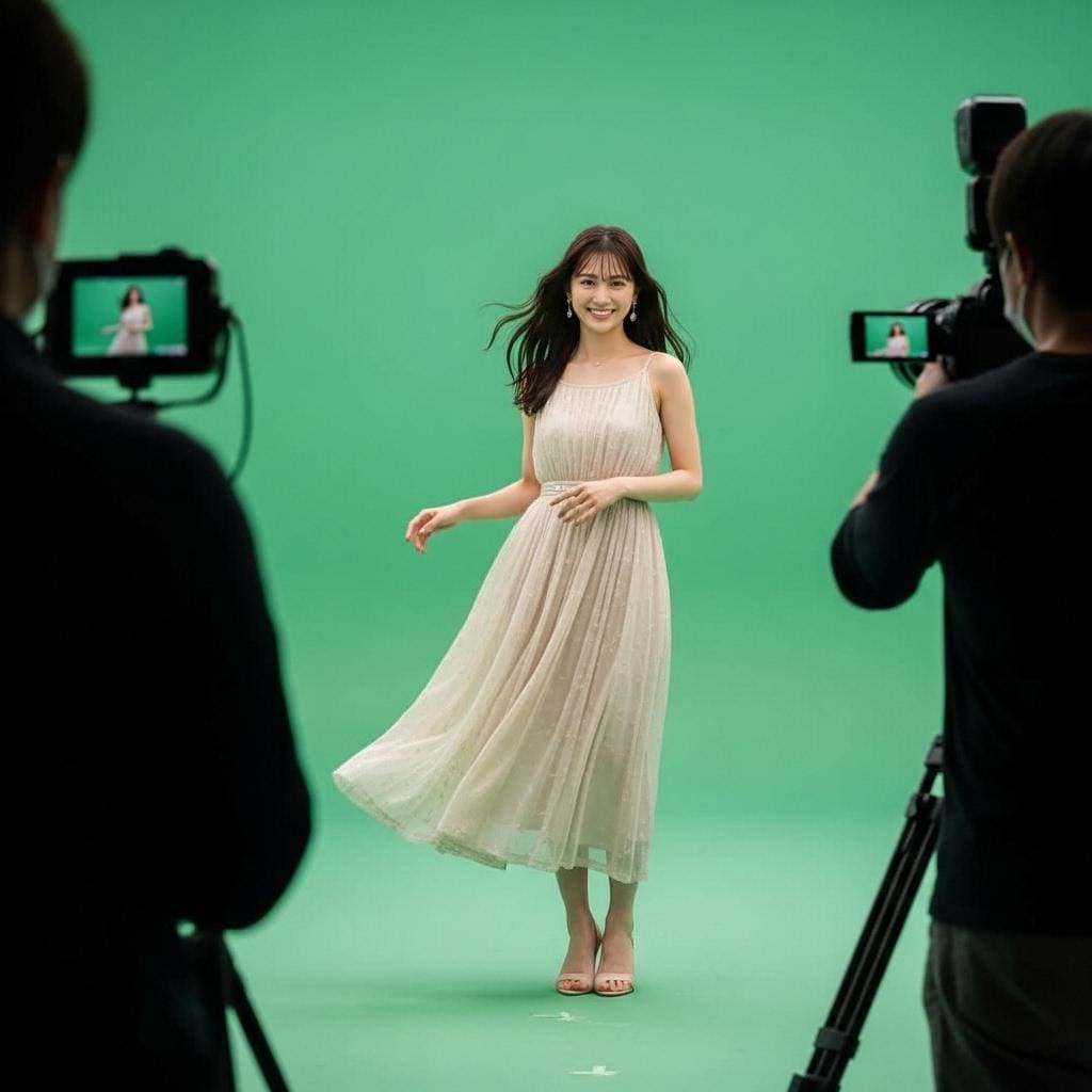 グリーンバックで撮影