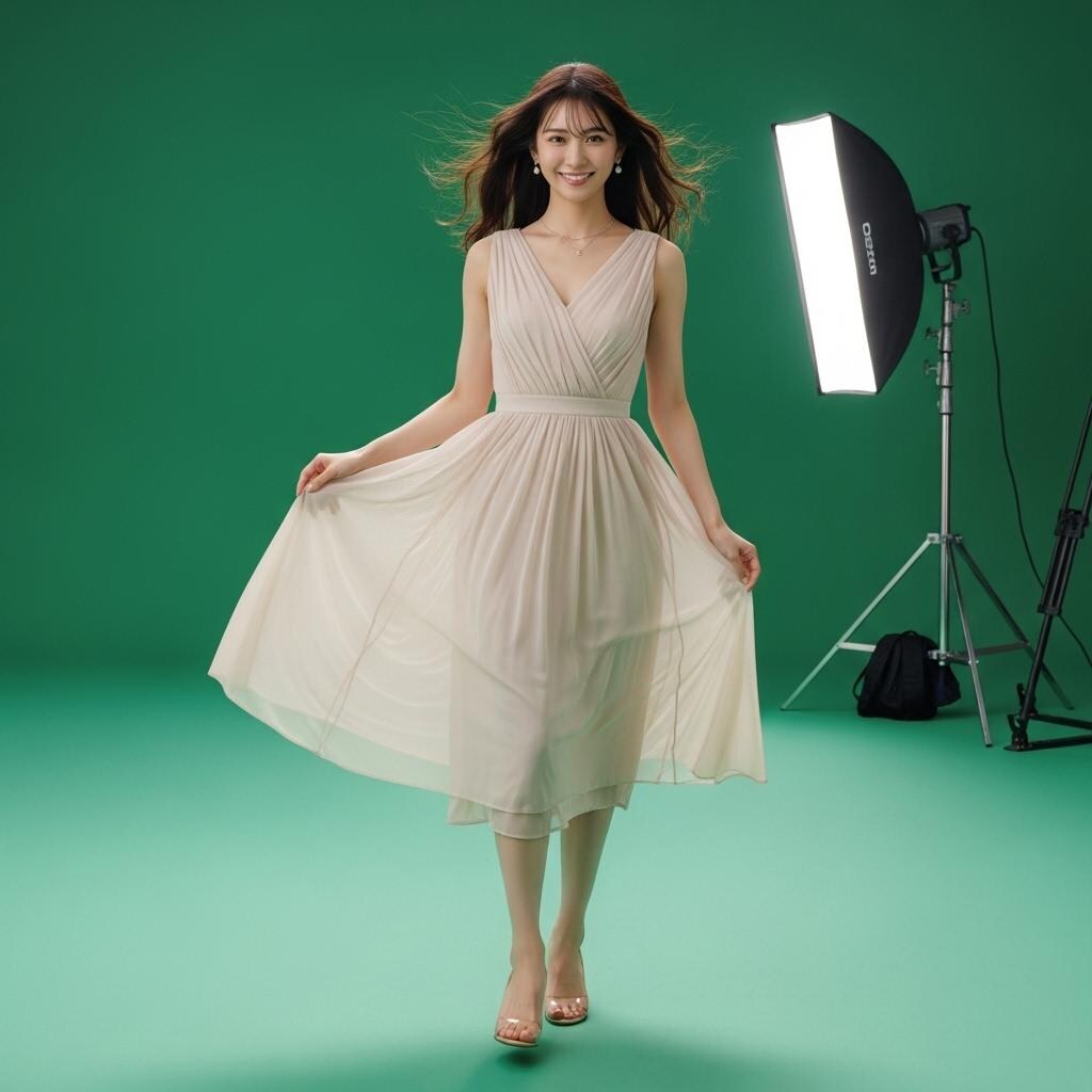 グリーンバックで撮影