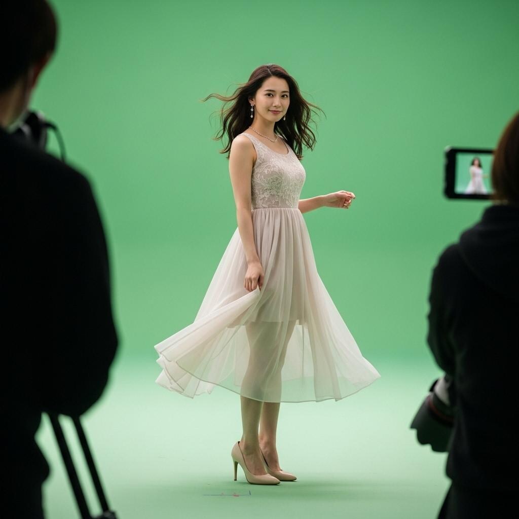 グリーンバックで撮影