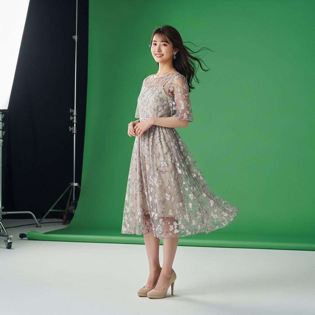 グリーンバックで撮影