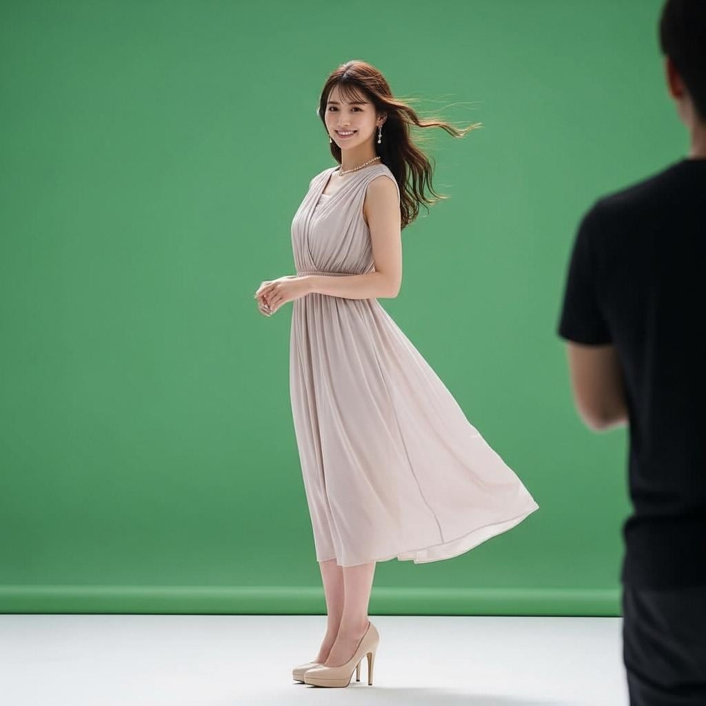 グリーンバックで撮影