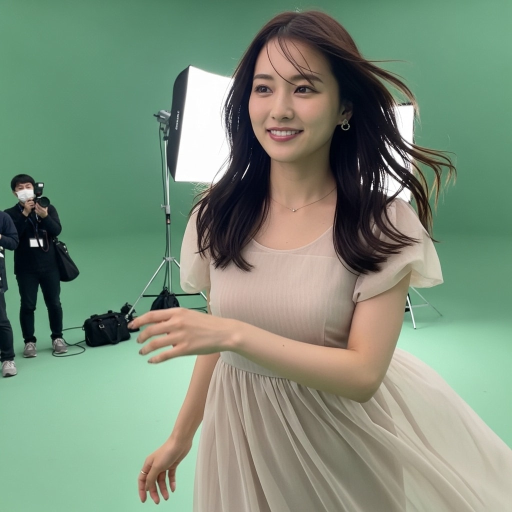 グリーンバックで撮影