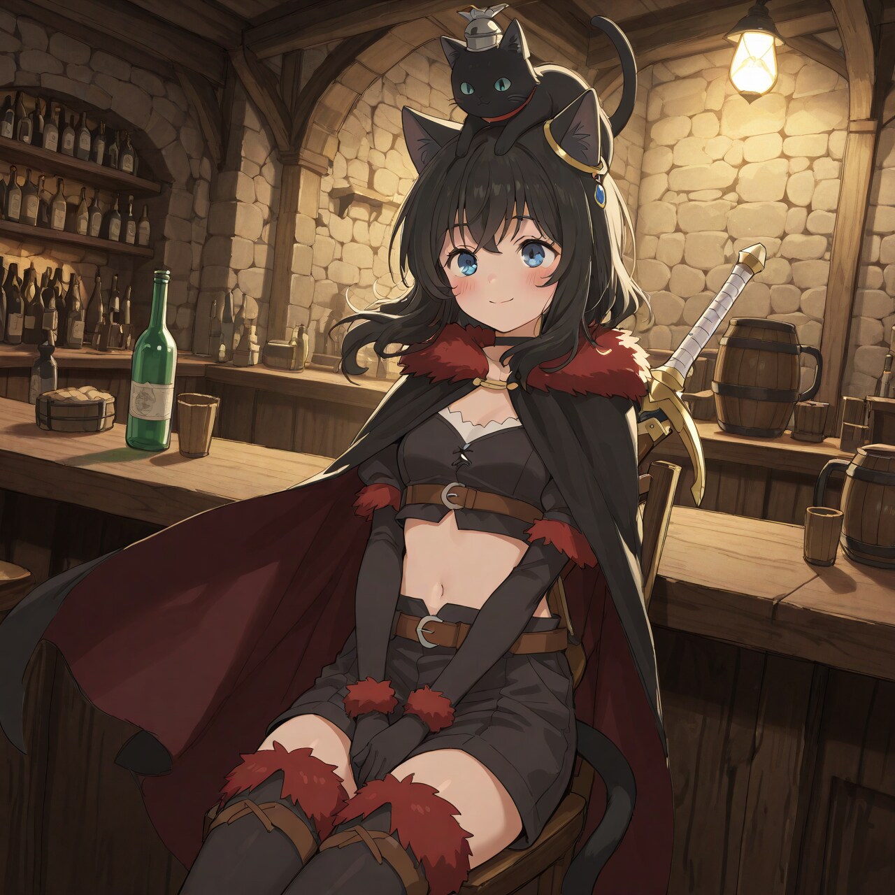黒猫族 | の人気AIイラスト・グラビア