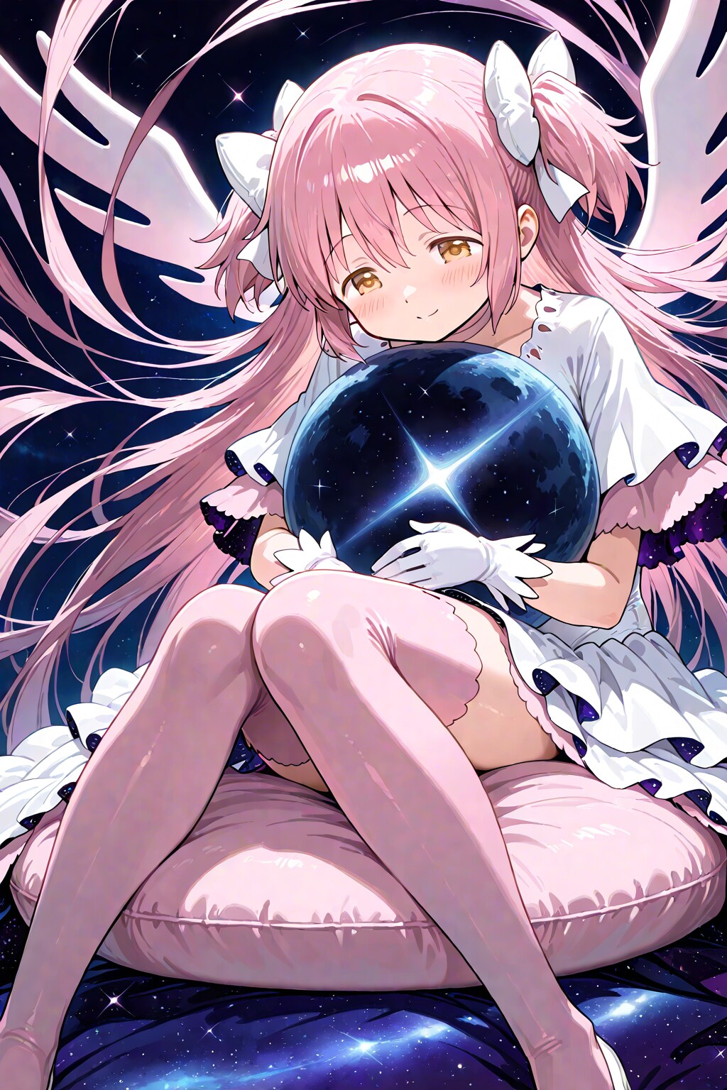 クッションに座るアルティメットまどか