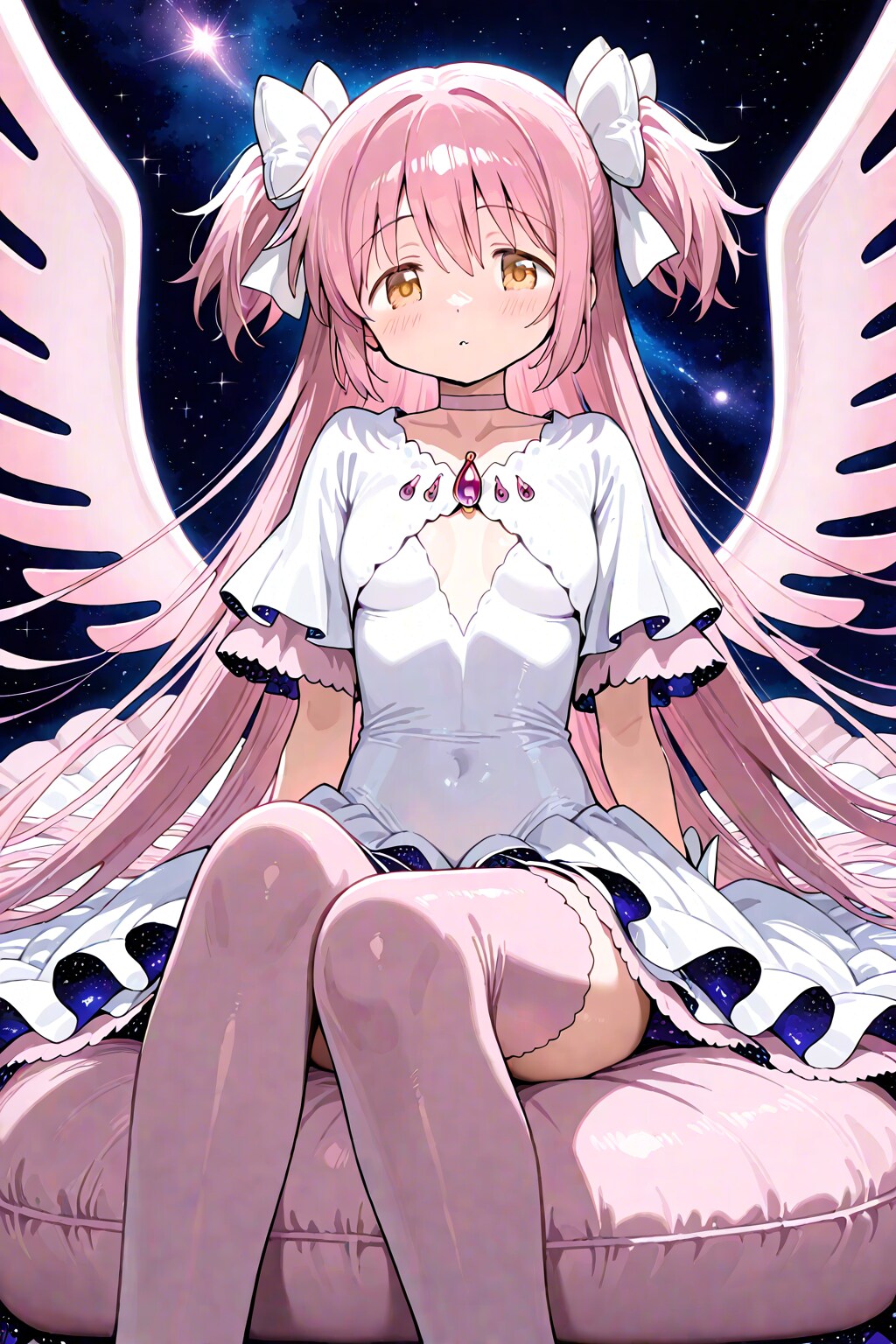 クッションに座るアルティメットまどか