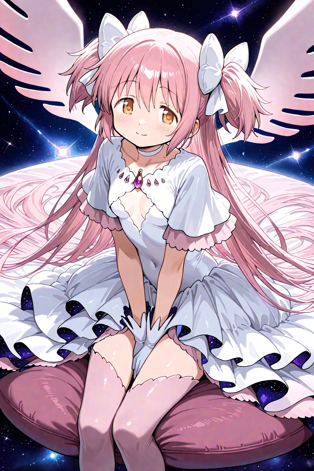 クッションに座るアルティメットまどか