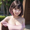 オフショルダーTシャツ美女 4枚目