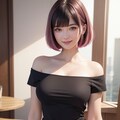 オフショルダーTシャツ美女 6枚目