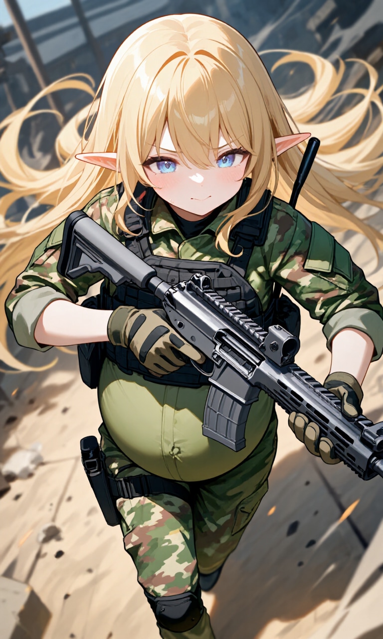 異世界ミリタリー妊婦シリーズ　その１０ | の人気AIイラスト・グラビア