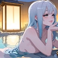 風呂上がりの一杯も良いけど月見酒もいいねぇ。ちょっと早いけど 7枚目
