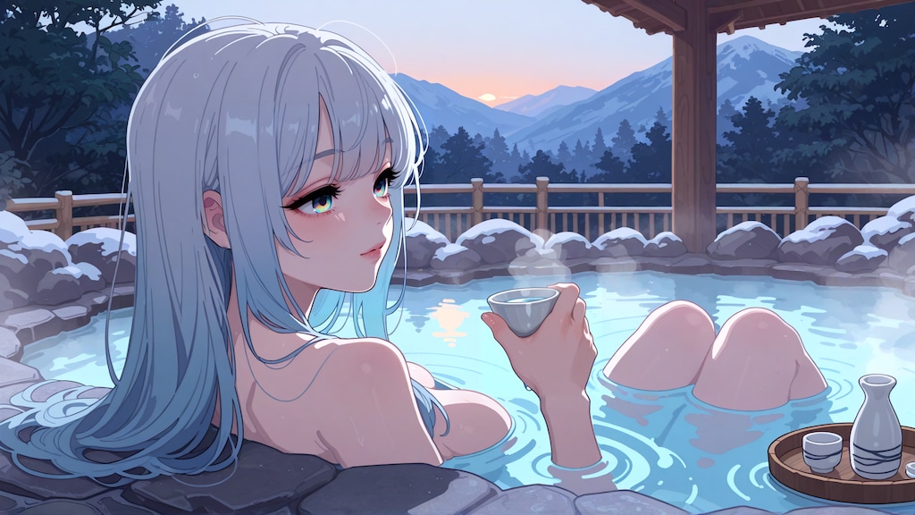 風呂上がりの一杯も良いけど月見酒もいいねぇ。ちょっと早いけど