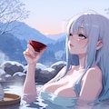 風呂上がりの一杯も良いけど月見酒もいいねぇ。ちょっと早いけど 6枚目