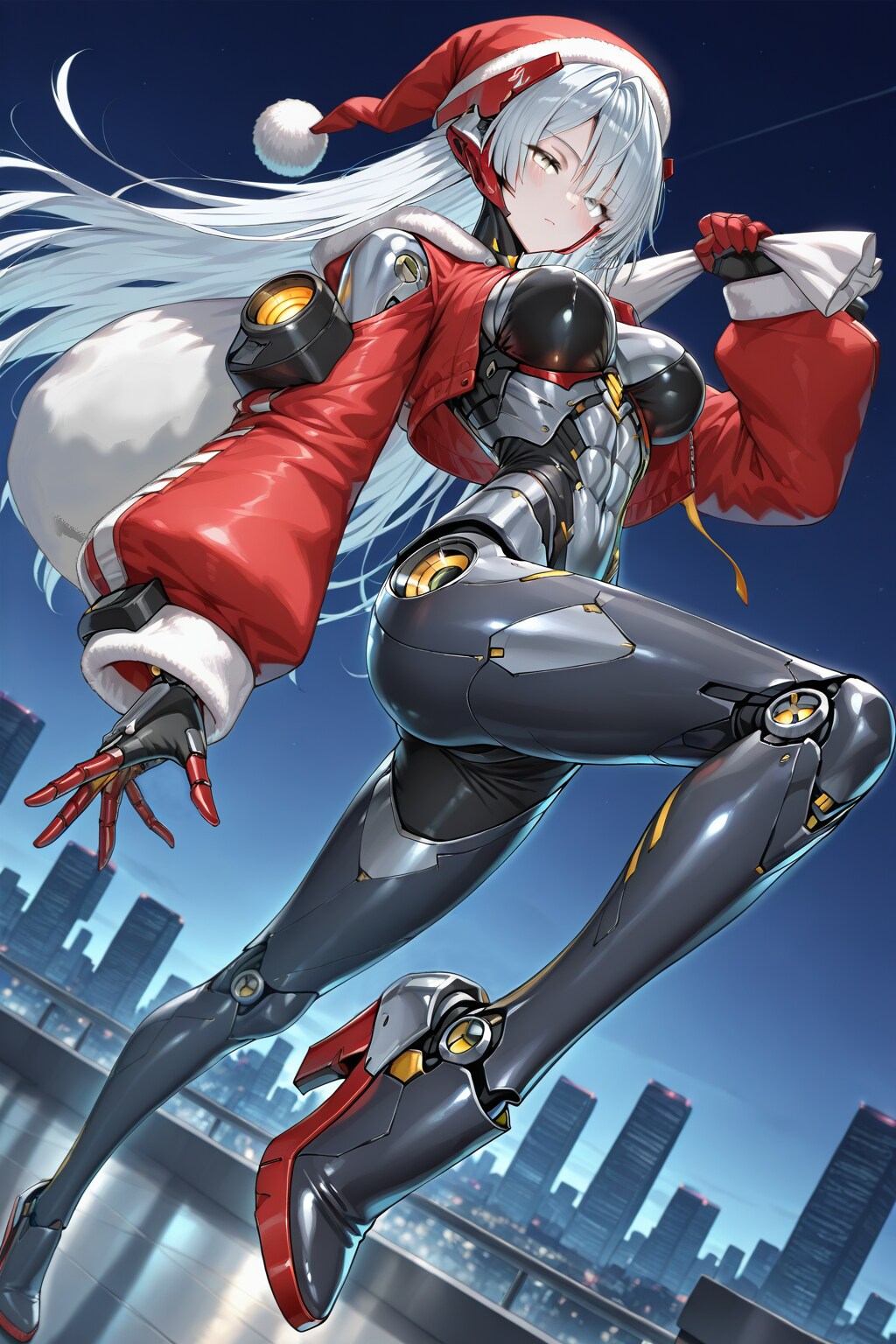 ちちぷい生成メカ娘　サンタ5 | の人気AIイラスト・グラビア