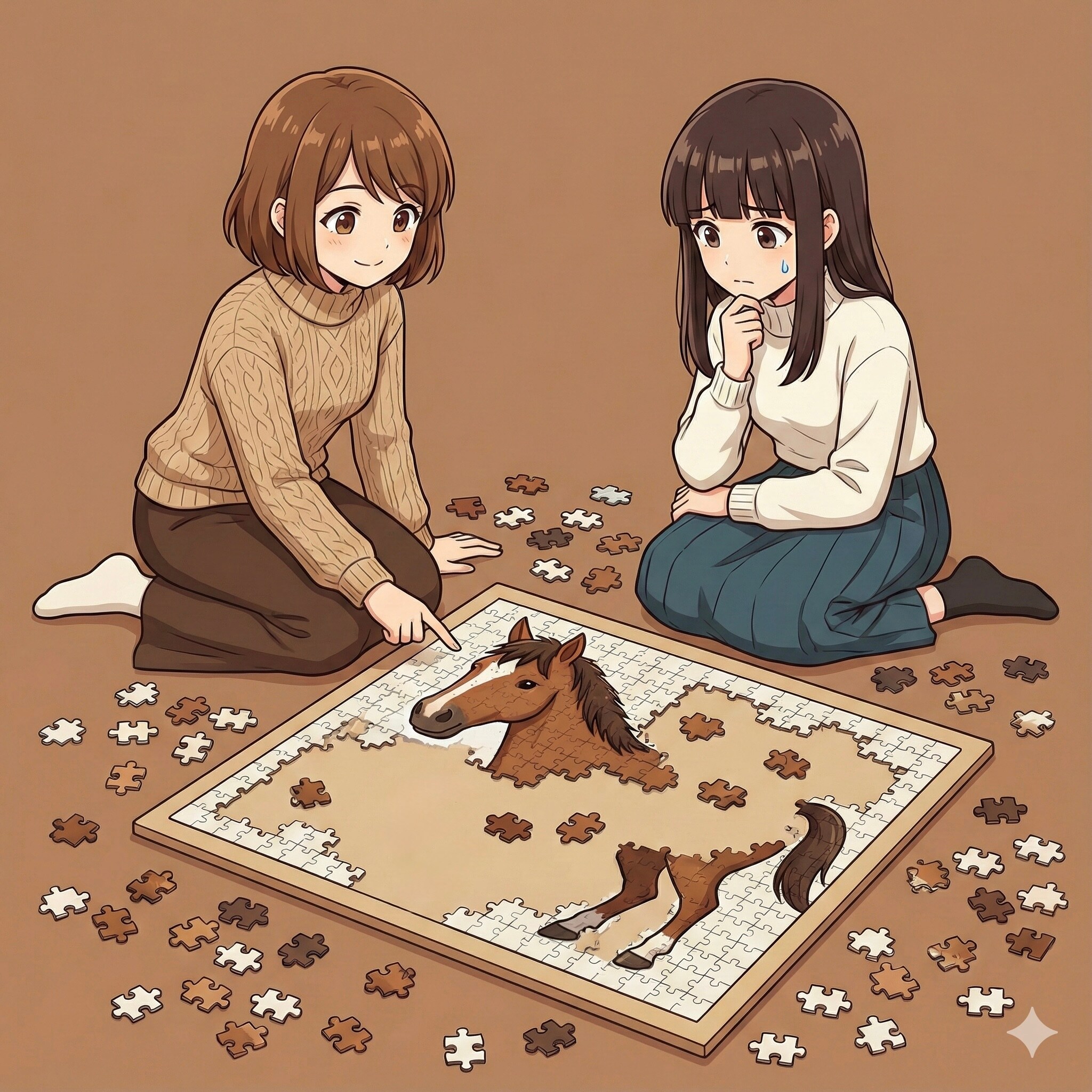 🤎彩ちゃんがパズル | の人気AIイラスト・グラビア